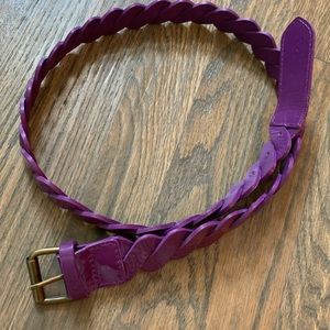 Purple leather belt